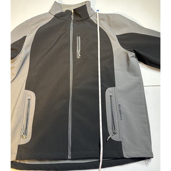 Black Diamond Softshell Fleece Lined Jacket Black Gray Mens Size XXL Small Stain - Picture 8 of 13